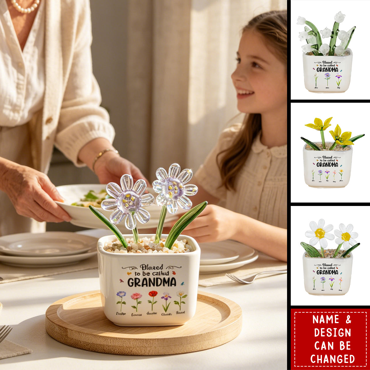 Mother's Day Gifts, Blessed To Be Called Grandma - Personalized Plant Pot