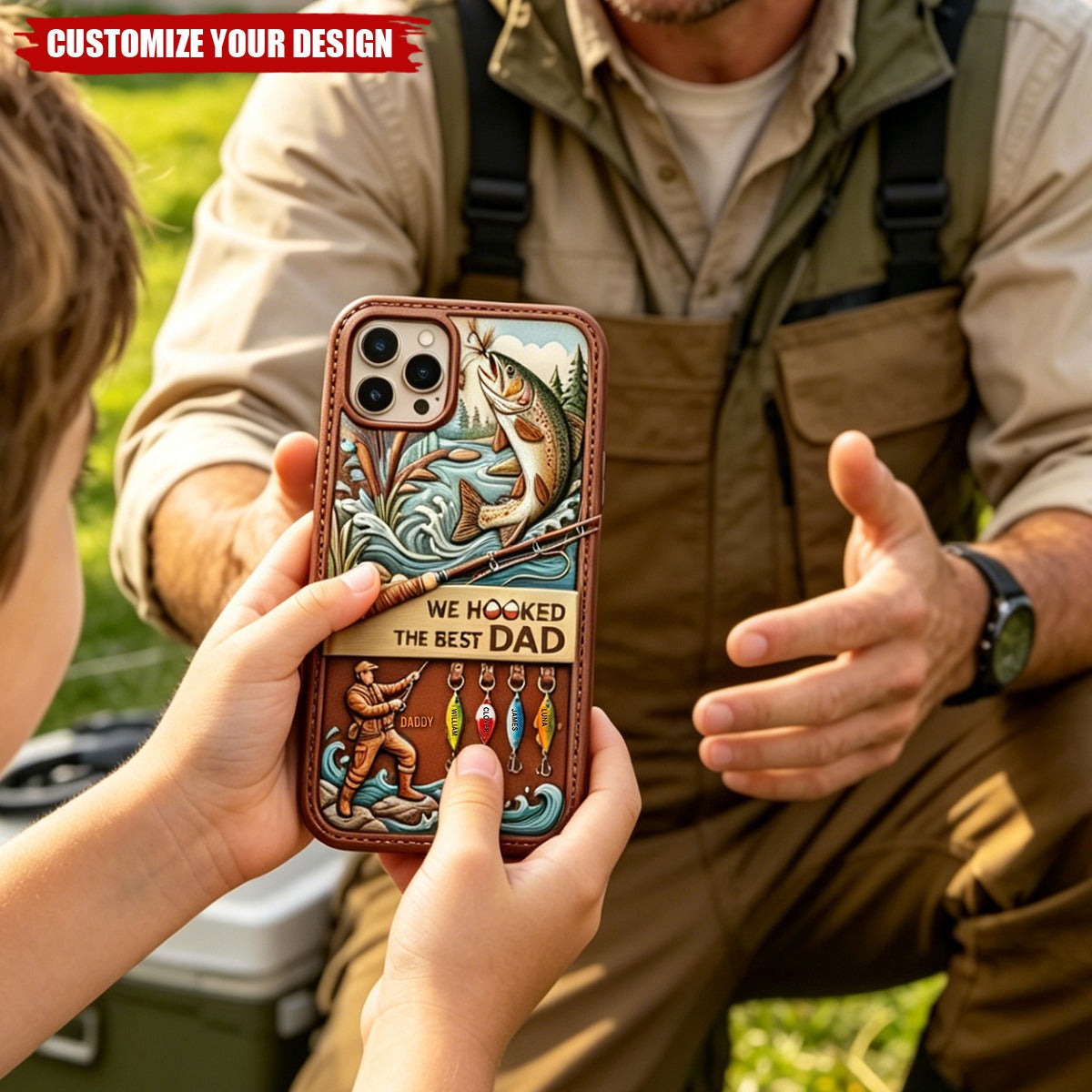 Reel Cool Fishing Dad Phone Case - Personalized Gifts For Dads