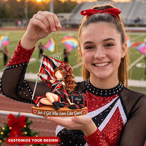 Personalized Color Guard Ornament - Custom Guard Girl Christmas Gift