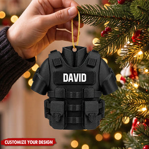 Personalized Police Vest Uniform - Custom Name Ornament