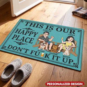 Custom Home Decor Decorative Mat - Personalized Summer Vacation And Travel Gifts For Husband And Wife, Him And Her - Our Little Peaceful Haven
