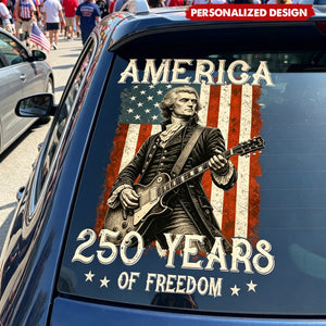 250 Years Of Freedom Presidents Playing Instruments - Personalized Decal