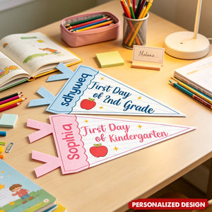 First Day Of School - Personalized Pennant