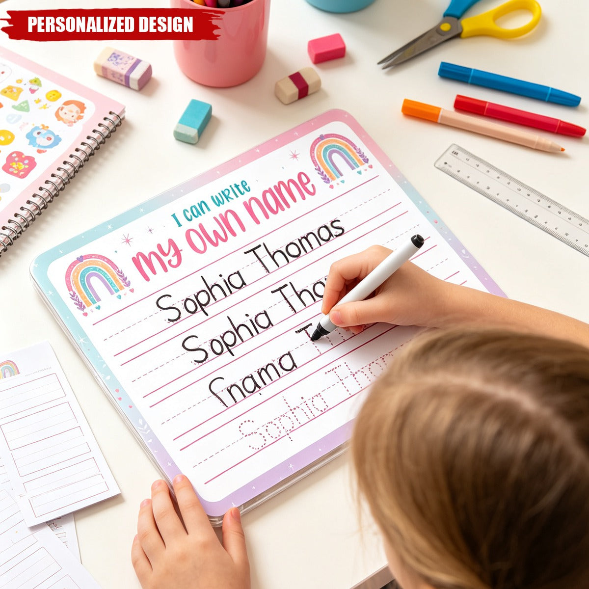 Custom Kids Acrylic Tracing Board - Personalized Back To School Gifts For Kids - Ready For A New Adventure