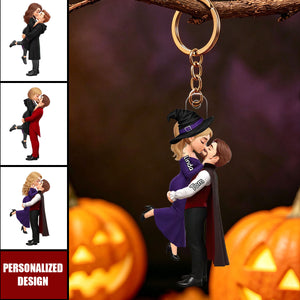 Personalized Halloween, Anniversary, and Wedding Gifts for Couples – Custom Hanging Keychain