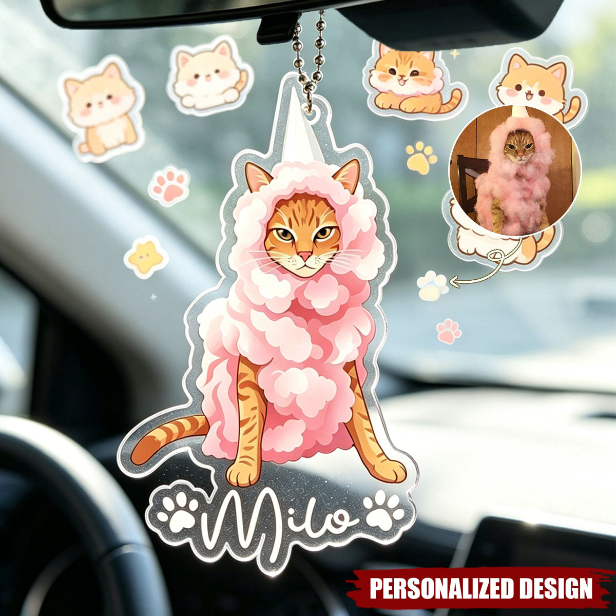 Custom Pet Portrait - Turn Photo Into Art, Gifts For Dog Lovers, Cat Lovers - Personalized Ornament