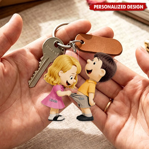 Troublemaker Couple Acrylic Keychain - Personalized Gifts For Couples
