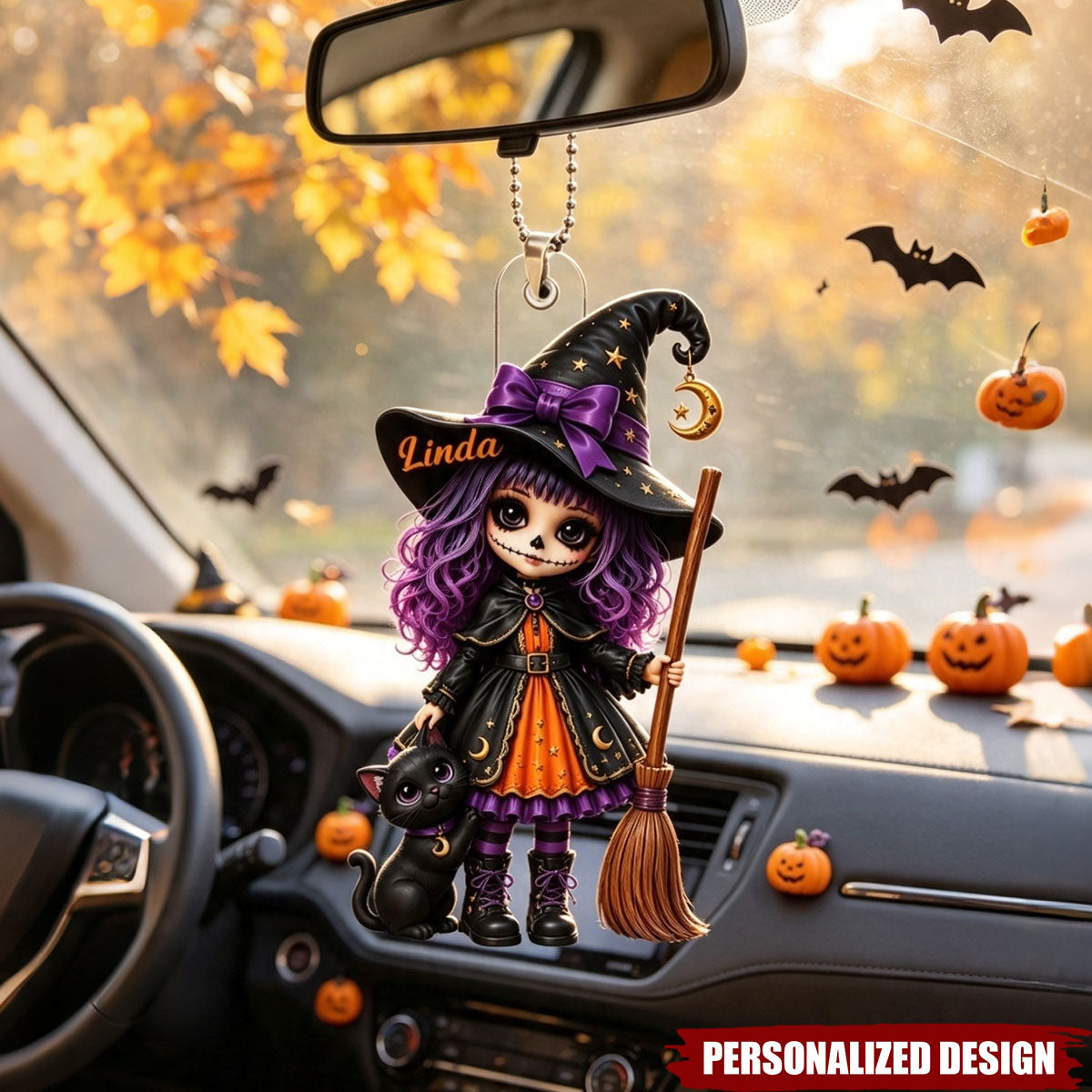 Personalized Acrylic Hanging Ornament – A Halloween Gift for Your Daughter or Granddaughter