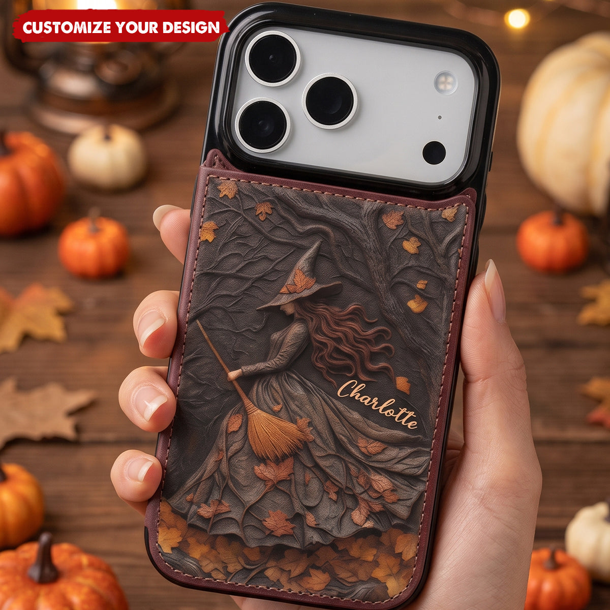Spooky Witch Art Print - Personalized Phone Case
