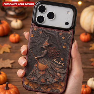 Spooky Witch Art Print - Personalized Phone Case