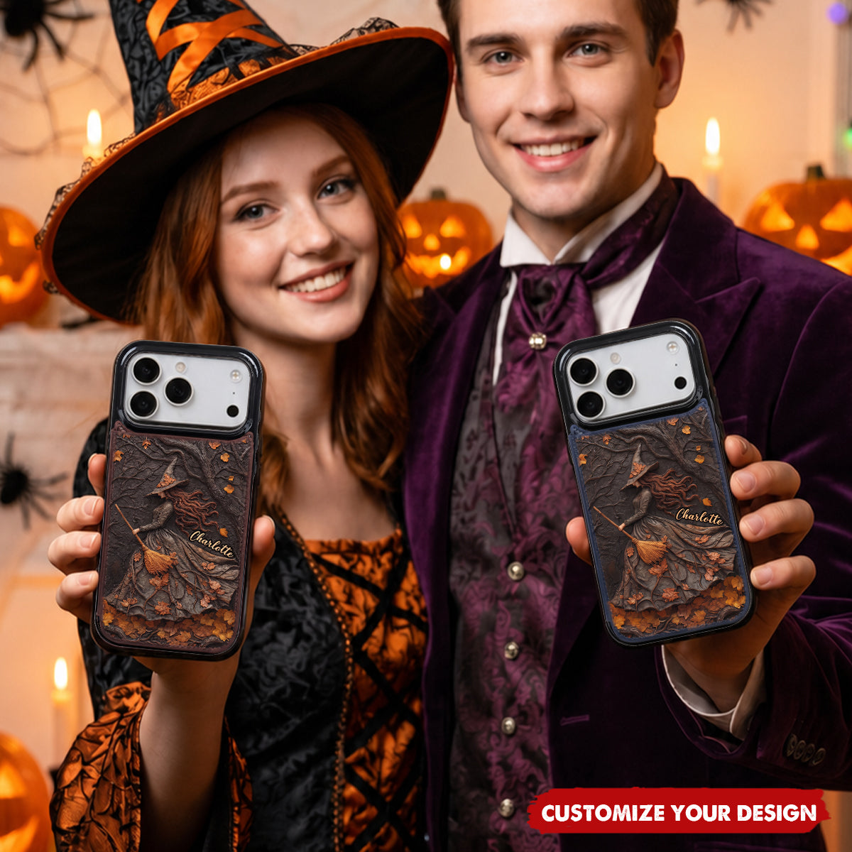 Spooky Witch Art Print - Personalized Phone Case