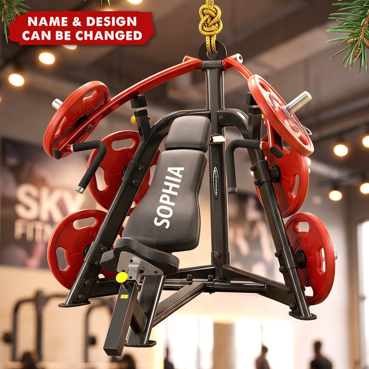 Weight Plate Ornament - Personalized Gym Decoration
