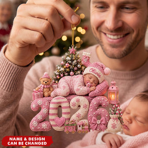 Personalized Baby's First Christmas Ornament 2026, Baby Boy Girl Christmas Keepsake
