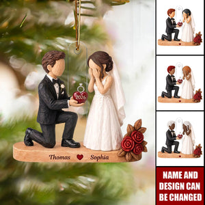 Couple Marriage Ornament  - Personalized Acrylic Ornament - Christmas Gift For Couple