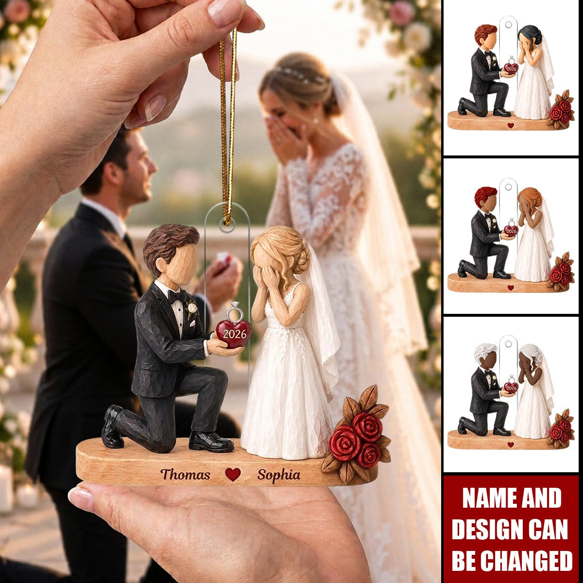 Couple Marriage Ornament  - Personalized Acrylic Ornament - Christmas Gift For Couple