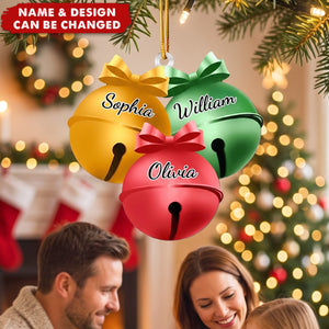 Family Christmas Bells - Personalized Acrylic Ornament