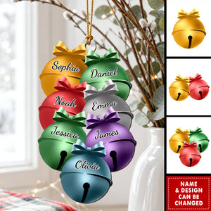 Family Christmas Bells - Personalized Acrylic Ornament