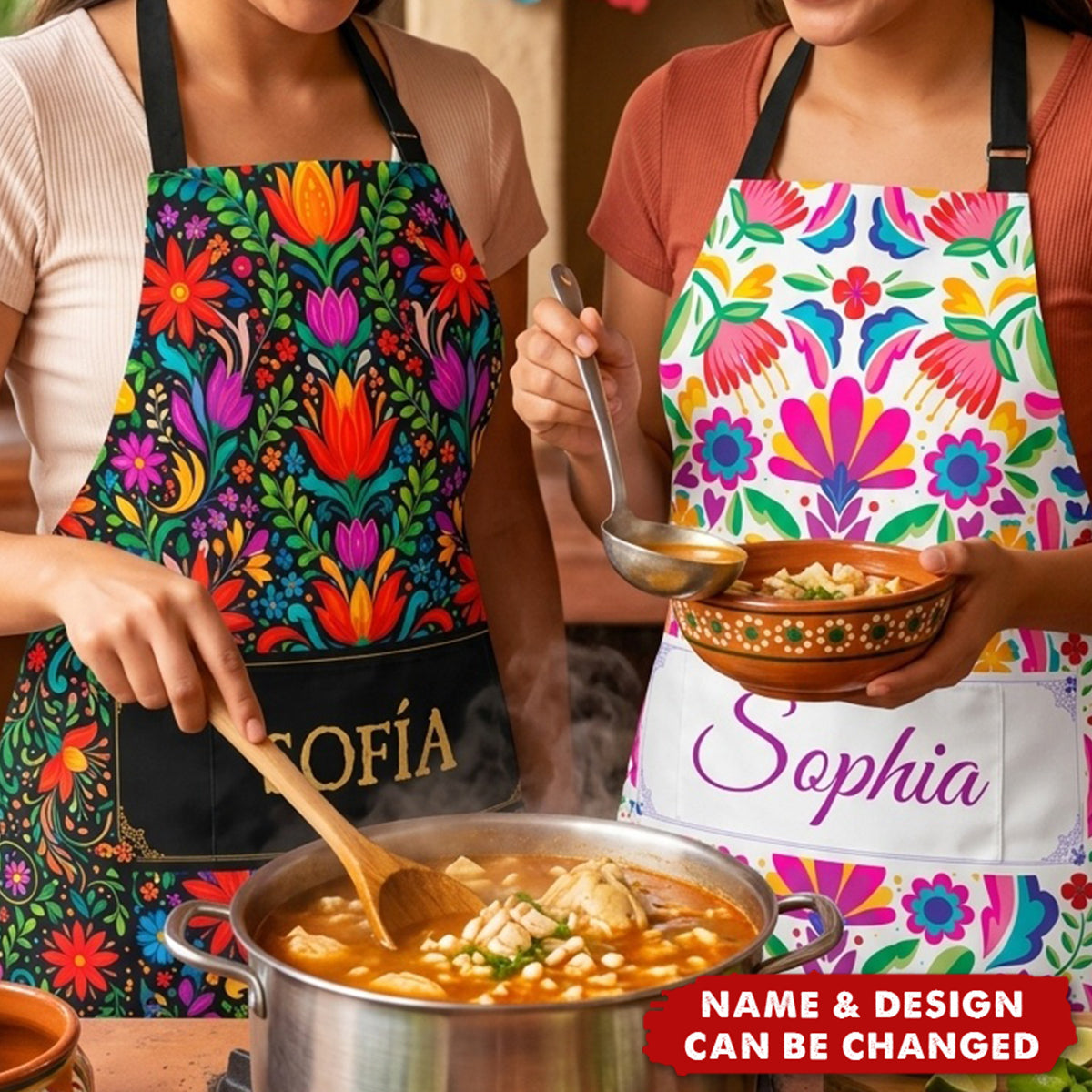Mexican Cinco De Mayo Floral Fiesta Dia De Los Muertos - Personalized Apron
