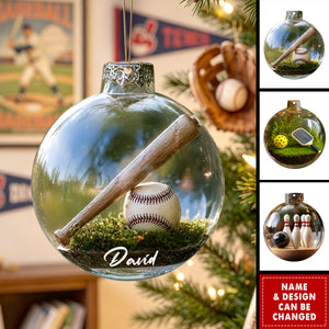 Custom Sports Ball Christmas Ornament, Acrylic Ornament for Ball Players