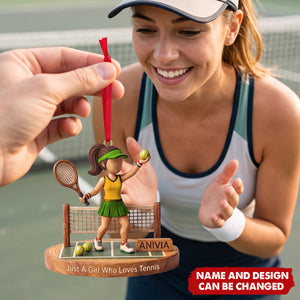 Tennis Girl Ornament - Personalized Gifts For Tennis Lover Christmas Ornament