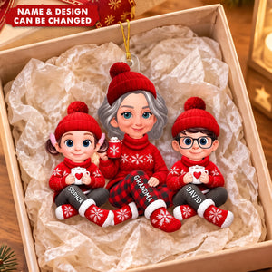 Personalized Grandma & Grandkids Christmas Ornament