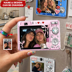 Besties Y2K Digital Camera Photo Uploaded - Personalized Acrylic Magnet
