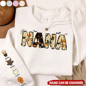 Personalized Halloween Mama Grandma Sweatshirt, Spooky Gift for Mom Grandma