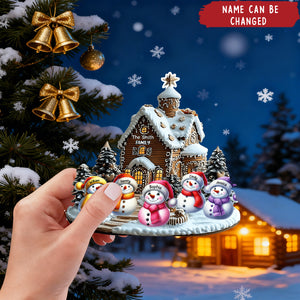 Merry Christmas Snowman - Personalized Sticker Decal