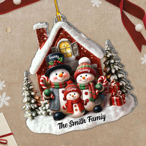 Personalized Acrylic Ornament - Christmas Birthday Gifts For Mom, Dad, Kids - Hearts Stay Together