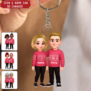 Personalized Acrylic Keychain - Christmas Gift For Family, Husband, Wife