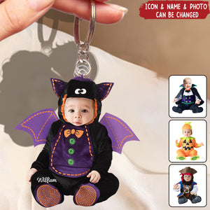 Funny Halloween Custom Face For Kids - Personalized Acrylic Keychain