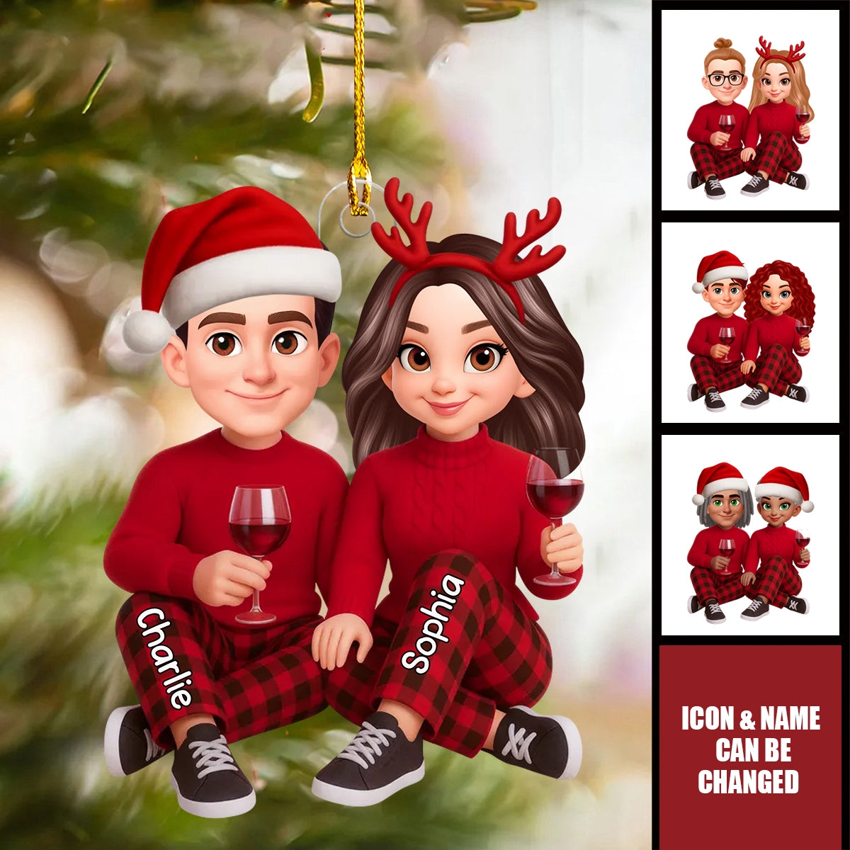 I'm Yours No Returns or Refunds - Personalized Christmas Acrylic Ornament - Gift for Couple