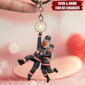 Firefighter Couple - Personalized Acrylic Keychain