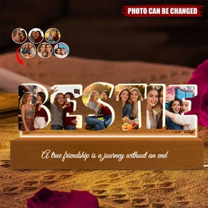 Custom Friendship Photo Collage - Personalized Photo LED Night Light