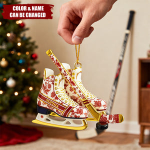 Classic Ice Hockey Ornament Personalized Christmas Gifts