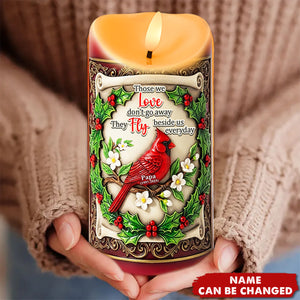 Fly Beside Us Cardinal LED Candle - Personalized Christmas Gifts For Loved Ones