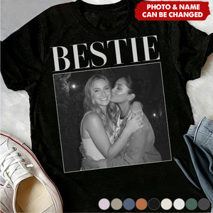 Bestie - Vintage Version - Personalized Photo Comfort Tee