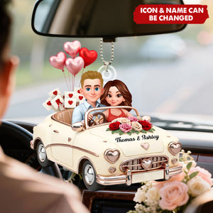 Our Journey Still Goes On - Personalized Car Ornament- Valentine's Gift For Him, For Her, For Couple