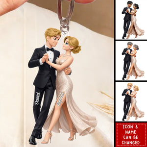 You're The Melody I Never Want To Stop Playing - Personalized Keychain - Valentine's Gift For Him, For Her, For Couple