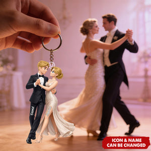 You're The Melody I Never Want To Stop Playing - Personalized Keychain - Valentine's Gift For Him, For Her, For Couple