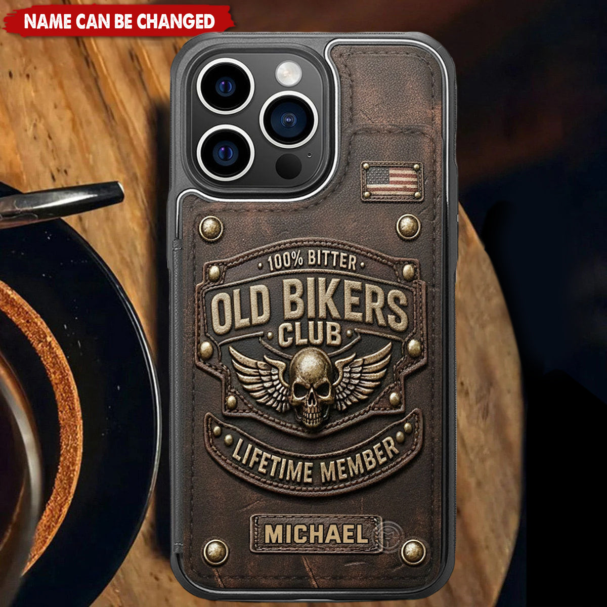Old Bikers Club - Personalized Biker Fully Printed Wallet Phone Case