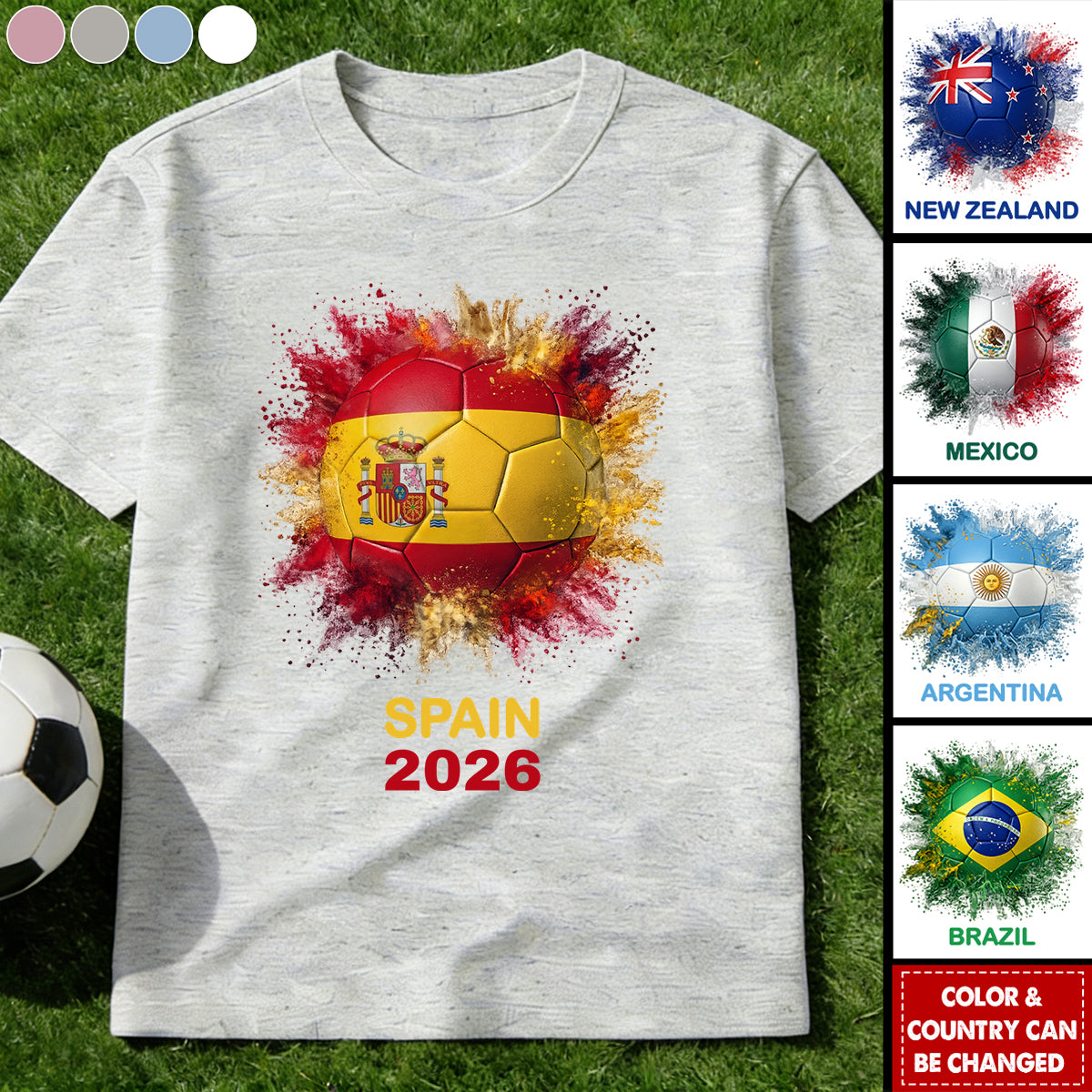 World Cup 2026, Custom Country Flags - Personalized Shirt