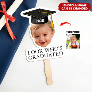 Custom Vintage Childhood Photo Graduation Gift - Personalized Graduation Fan