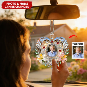 Miss The Angel In Heaven Car Hanging Ornament, Personalized Keepsake To Remember Loved One
