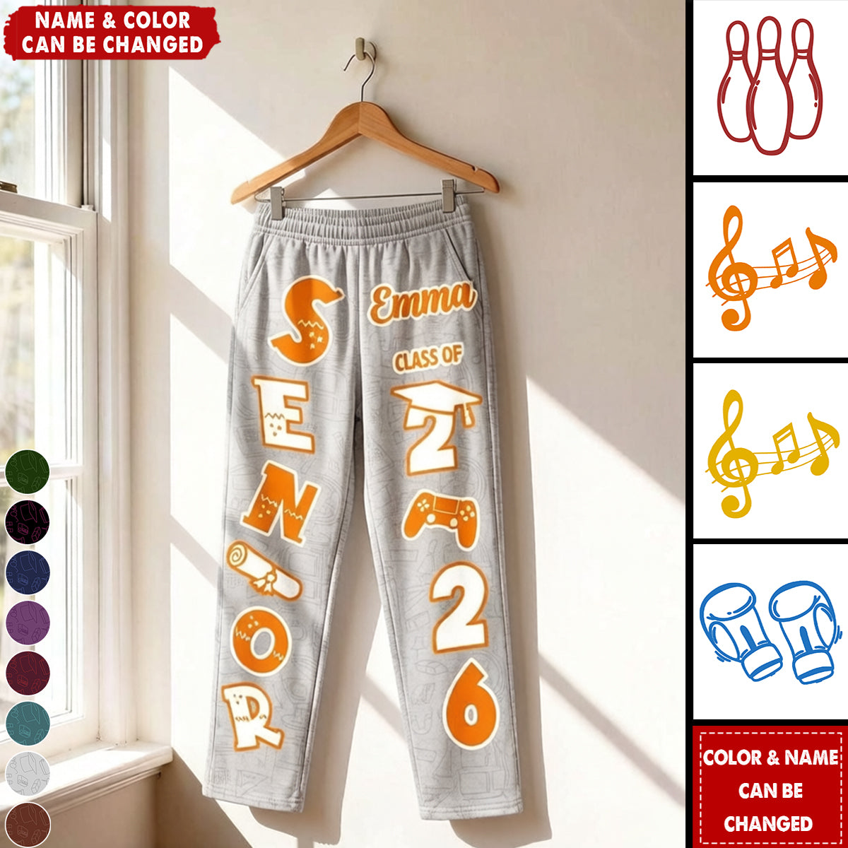Senior High School, College - Personalized Sweatpants, Lounge Pants With Pockets