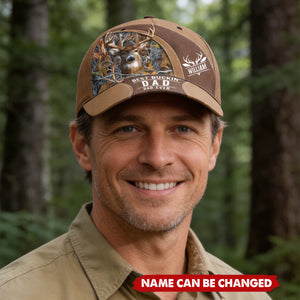 Best Buckin' Dad Ever Custom Papa Grandpa Father - Personalized Classic Cap
