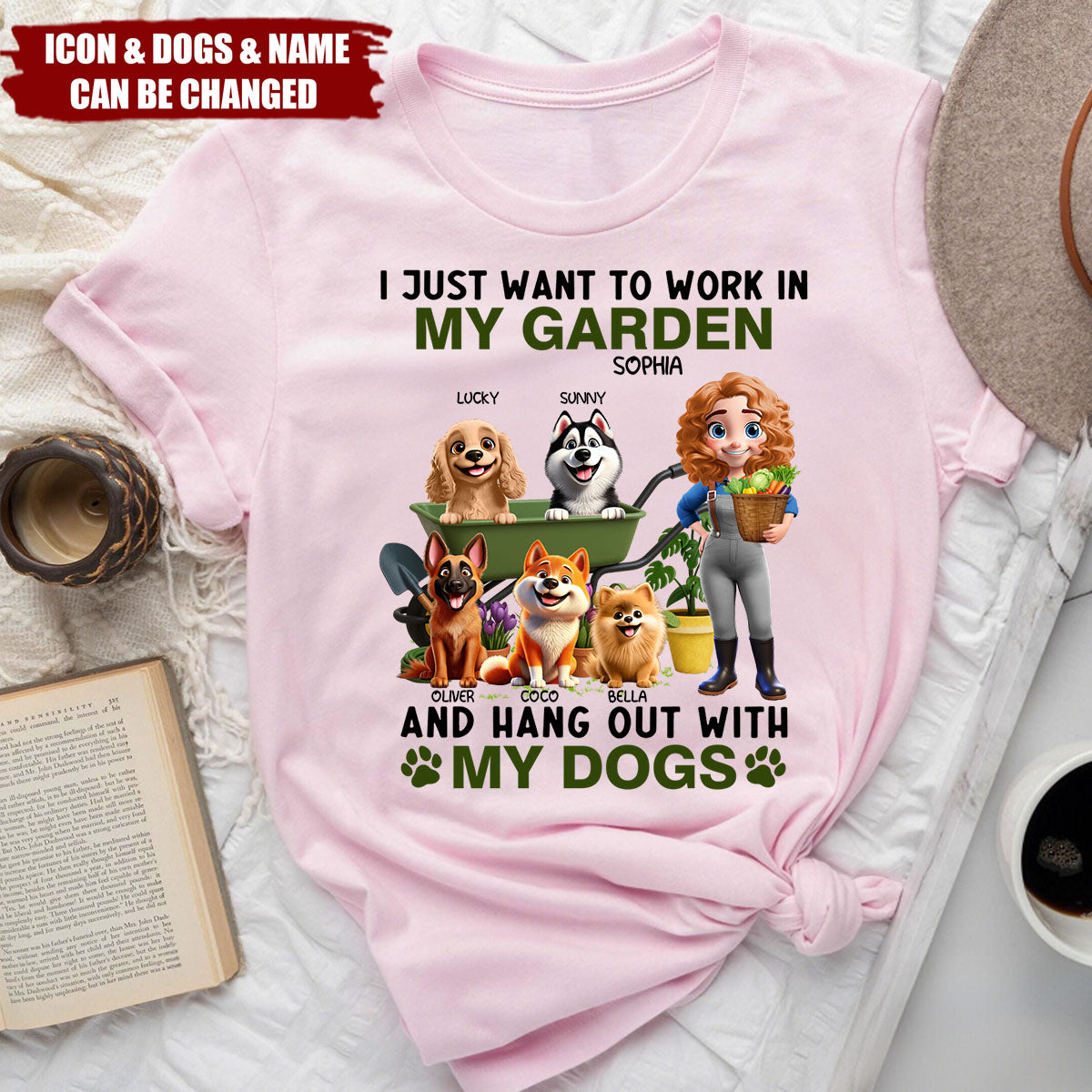 I Just Want To Work In My Garden - Personalized T Shirt