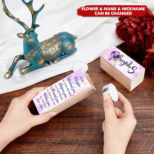 To My Granddaughter Behind You Flowers And Butterflies - Personalized Candle Holder, Gift For Granddaughter