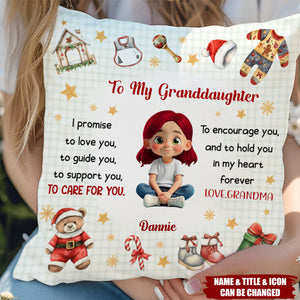To My Granddaughter Love Promise Pillow, Personalized Pillow, Perfect Gift For Family