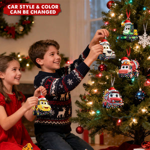 Cute Cartoon Vehicles - Personalized Acrylic Ornament